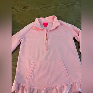Girls ruffled lily pink popover